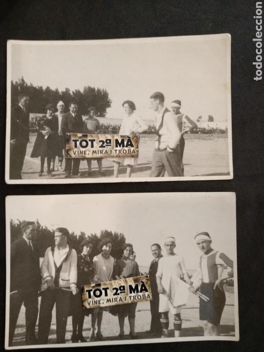 Coleccionismo deportivo: Dos antiguas fotograf&iacute;as postales de f&uacute;tbol