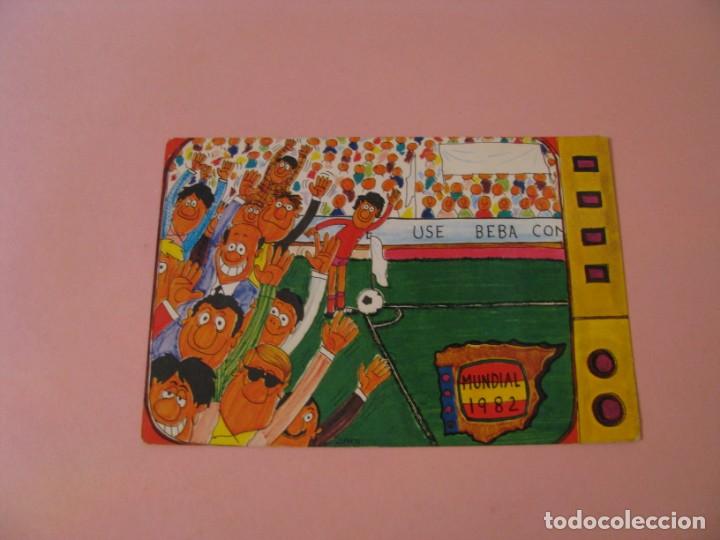 Coleccionismo deportivo: POSTAL DE MUNDIAL 82. COMIC. F&Uacute;TBOL 1982 ESPA&Ntilde;A. EDISUR. N&ordm; 8. ILUSTR. JL PRATS.