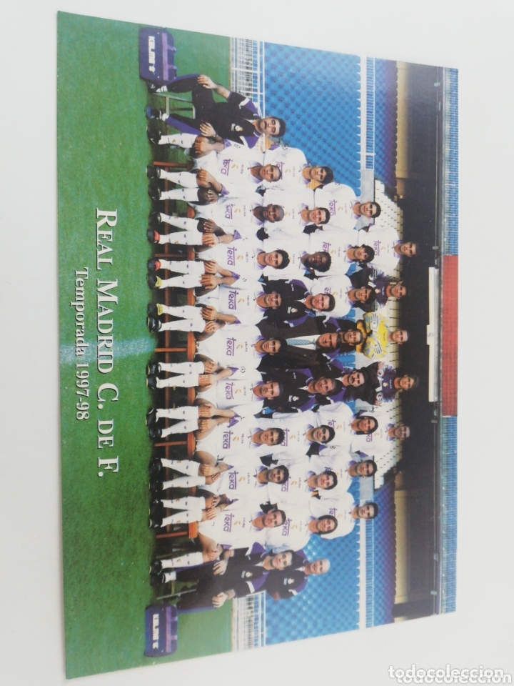 Postal Plantilla Real Madrid Temporada 1997-199 - Vendido En Venta ...