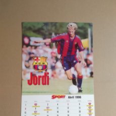 Coleccionismo deportivo: JORDI CRUYFF: LÁMINA POSTAL BARCELONA LIGA 1995-1996 CALENDARIO SPORT BARÇA 95-96, MIDE 21 X 29,5 CM. Lote 174321638