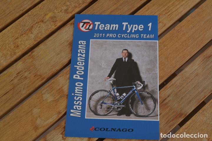 Collectionnisme sportif: POSTAL DEL ENTRENADOR DEL EQUIPO CICLISTA TEAM TYPE 1,MASSIMO PODENZANA