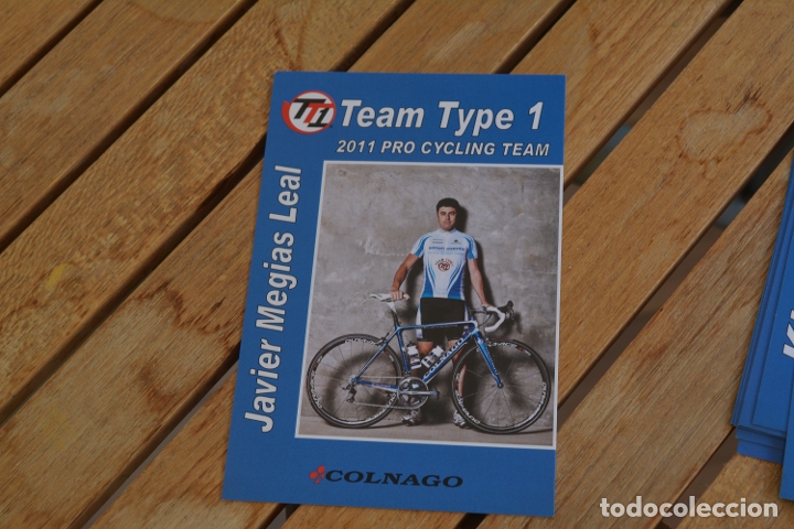 Collectionnisme sportif: POSTAL DEL CILCISTA DEL EQUIPO TEAM TYPE 1,JAVIER MEGIAS LEAL