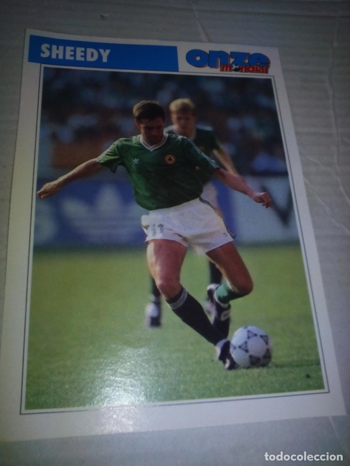 Sports collectibles: Ficha de la revista ONZE de Sheedy con Irlanda - goly