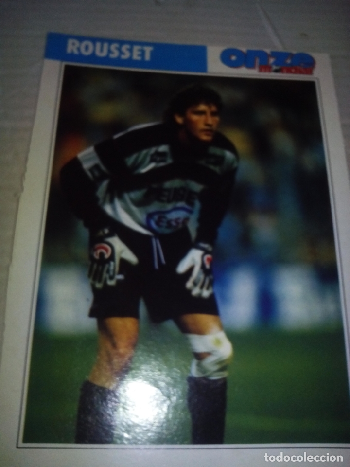 Coleccionismo deportivo: Ficha de la revista ONZE de Rousset con Sochaux - goly