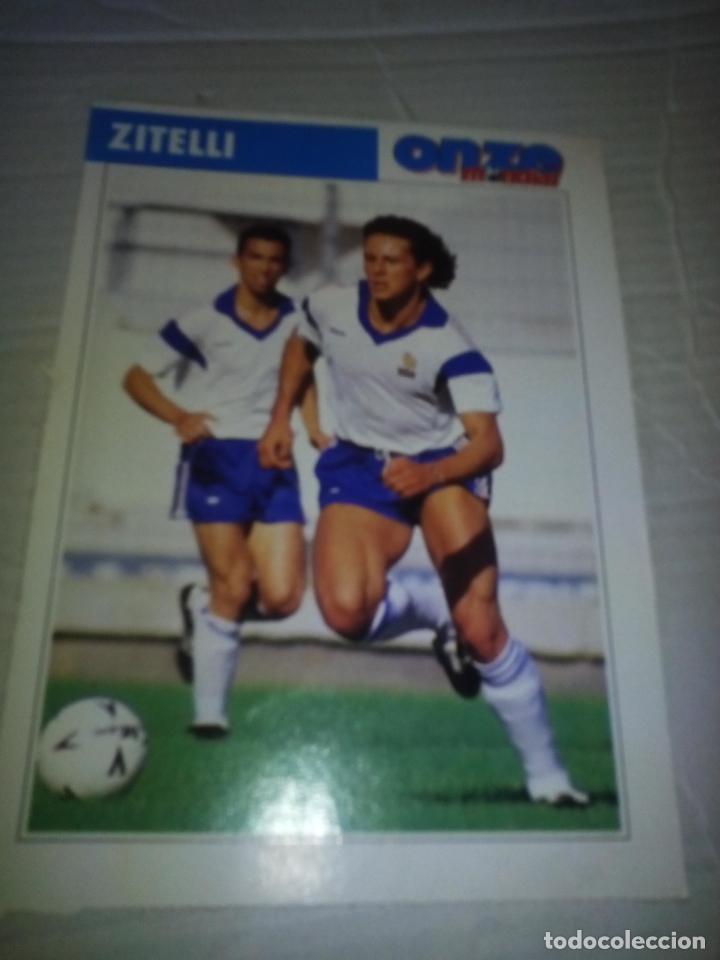 Sports collectibles: Ficha de la revista ONZE de Zitelli con Francia - goly