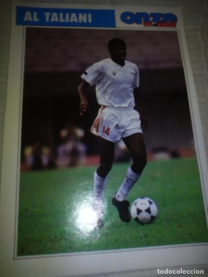 Sports collectibles: Ficha de la revista ONZE de Al Taliani con Emiratos Arabes Unidos - goly