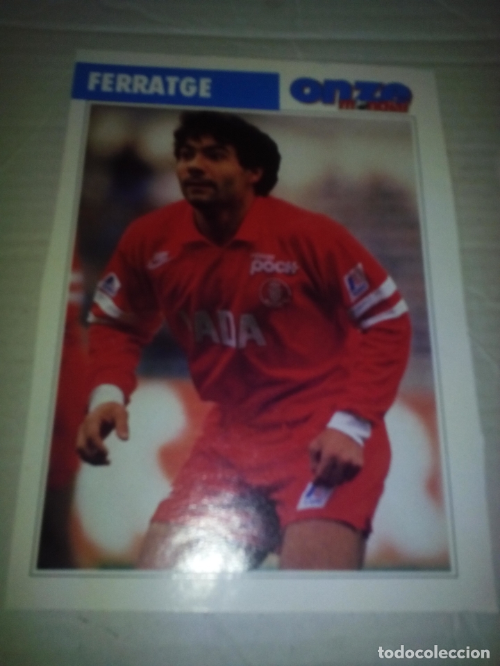 Sports collectibles: Ficha de la revista ONZE de Ferratge con Monaco - goly