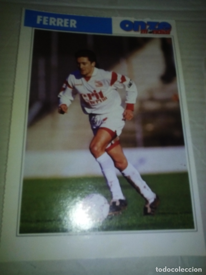Coleccionismo deportivo: Ficha de la revista ONZE de Ferrer con Brest - goly - Foto 1
