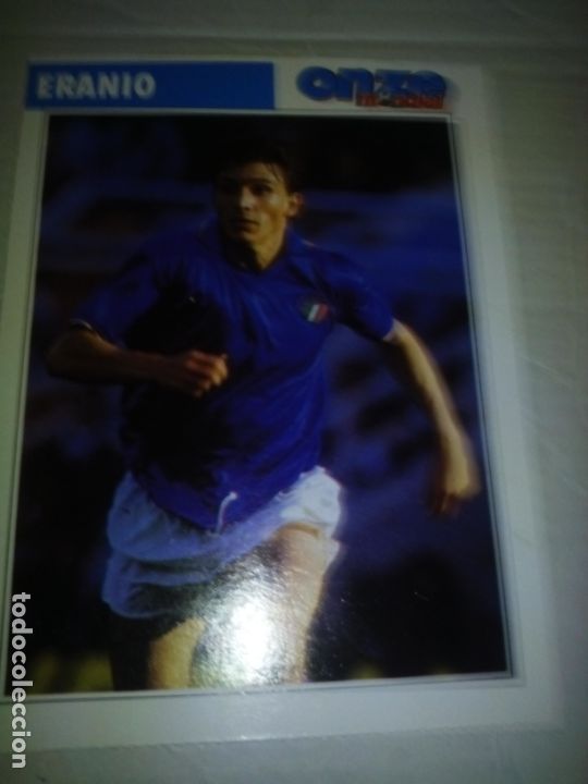 Sports collectibles: Ficha de la revista ONZE de Eranio con Italia - goly