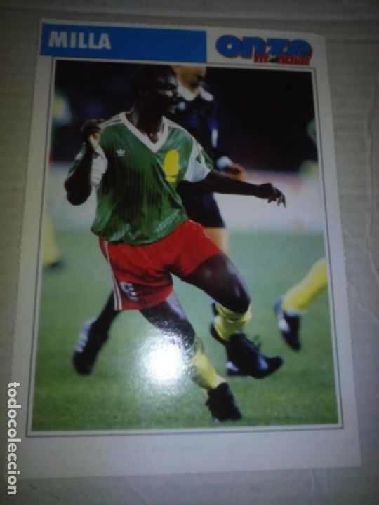 Sports collectibles: Ficha de la revista ONZE de Milla con Camerun - goly