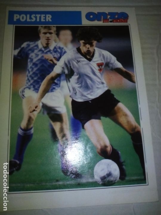 Sports collectibles: Ficha de la revista ONZE de Polster con Austria - goly