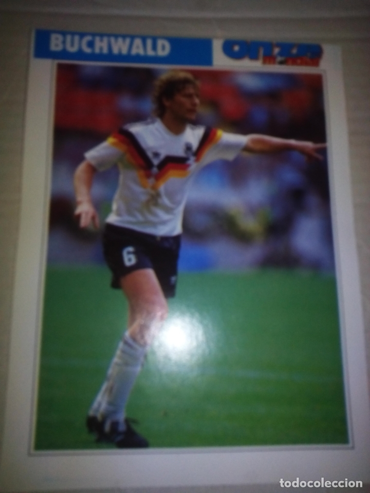 Sports collectibles: Ficha de la revista ONZE de Buchwald con Alemania - goly