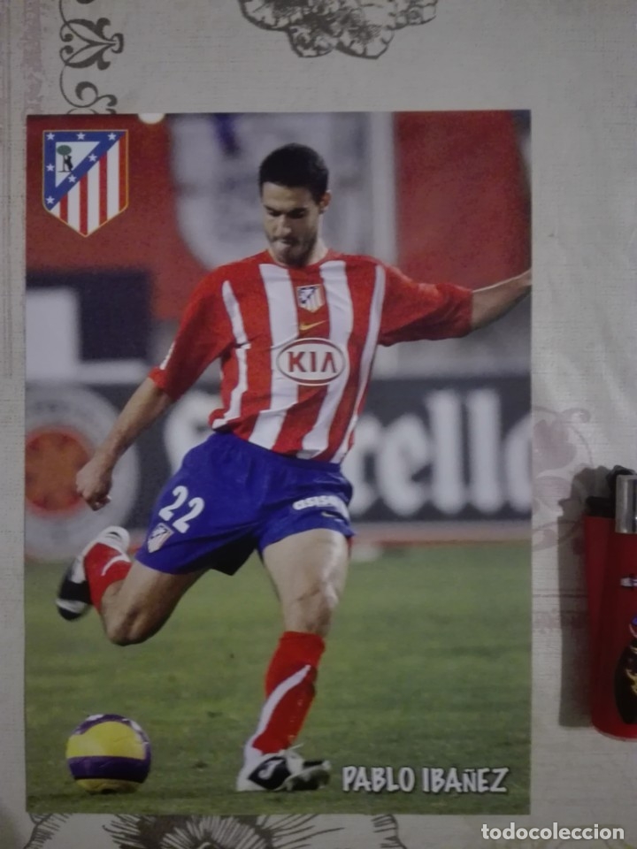 Coleccionismo deportivo: Postal pablo iba&ntilde;ez Atl&eacute;tico de Madrid - Foto 1