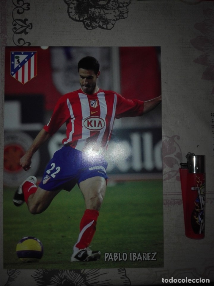 Coleccionismo deportivo: Postal pablo iba&ntilde;ez Atl&eacute;tico de Madrid - Foto 1