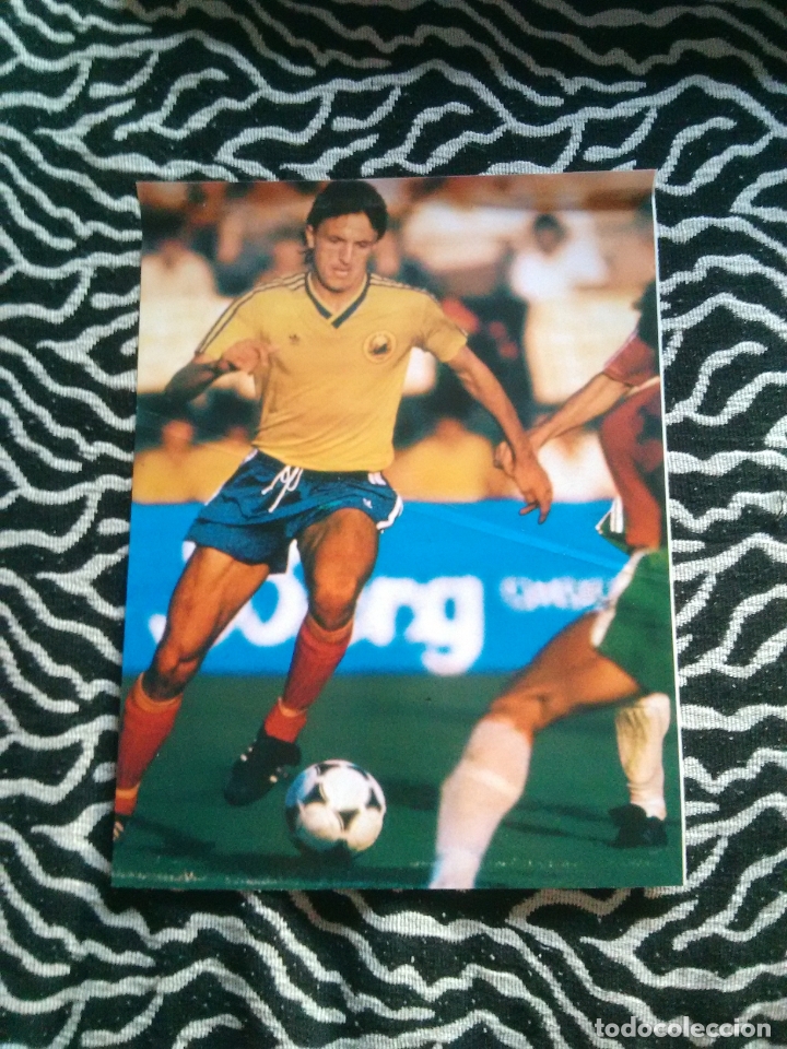 Sammelleidenschaft Sport: ANTIGUA FOTO L&Aacute;MINA MUNDIAL FRANCIA 98 WORLD CUP FRANCE 1998 RUMAN&Iacute;A: POPESCU, MIDE 18 X 23.5 CM