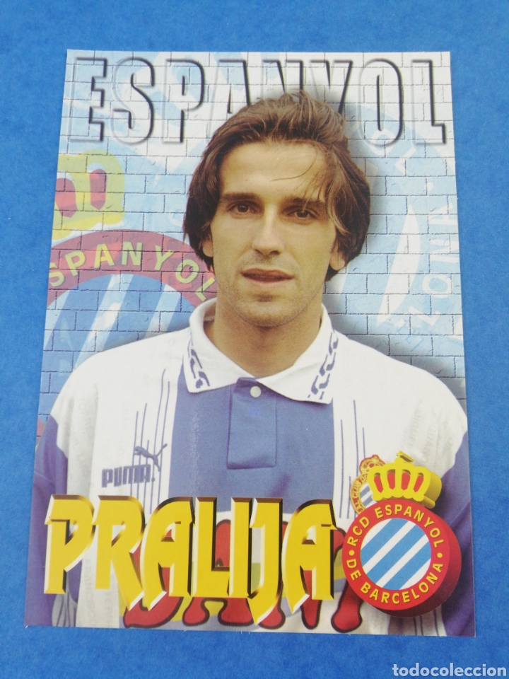 Sammelleidenschaft Sport: POSTAL PRALIJA JUGADOR RCD ESPANYOL ESPA&Ntilde;OL TEMPORADA 1996-1997 96-97 FUTBOL.