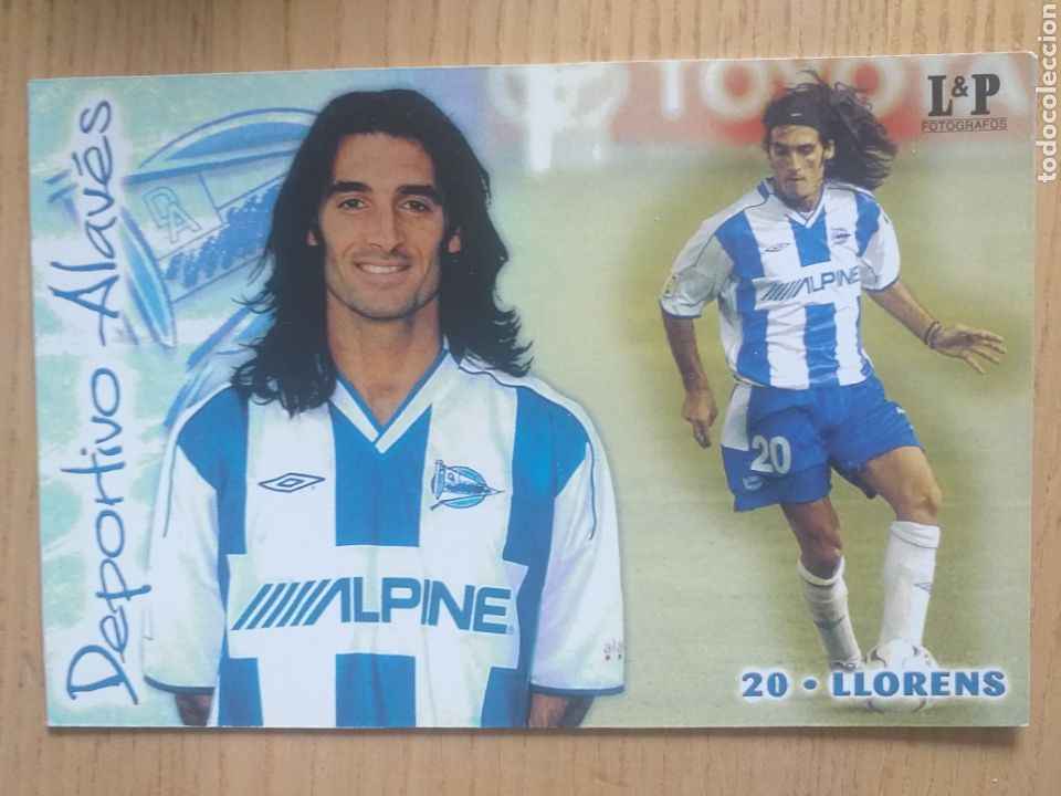 Collectionnisme sportif: F&Uacute;TBOL COPIA POSTAL LLORENS DEPORTIVO ALAV&Eacute;S 2002 2003