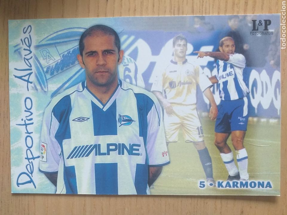 Collectionnisme sportif: F&Uacute;TBOL COPIA POSTAL KARMONA DEPORTIVO ALAV&Eacute;S 2002 2003