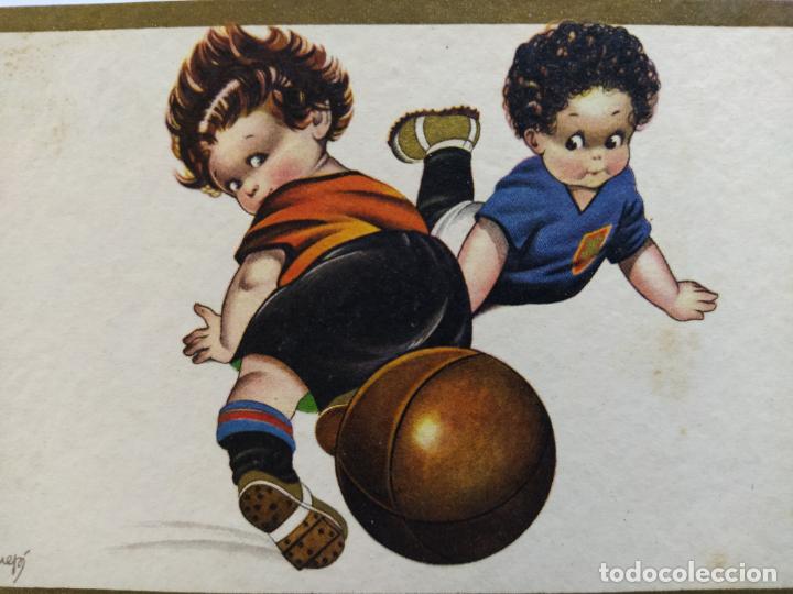 Coleccionismo deportivo: NI&Ntilde;OS JUGANDO AL FUTBOL-POSTAL ANTIGUA DE FUTBOL-(65.972)