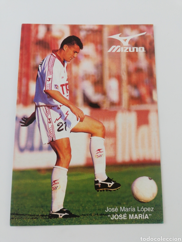 Sammelleidenschaft Sport: POSTAL JOSE MARIA RAYO VALLECANO 1990'S TARJETA PUBLICITARIA MIZUNO FUTBOL.
