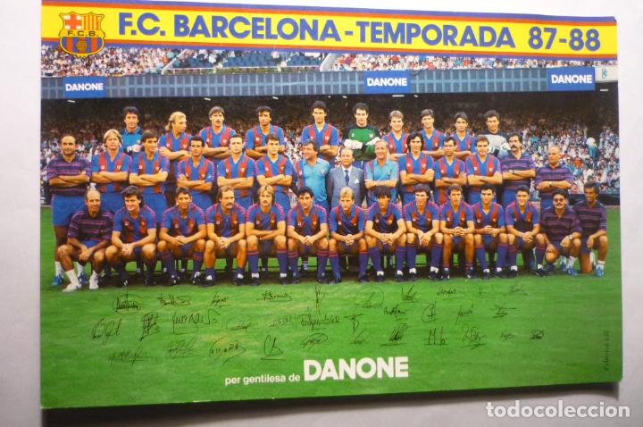 Coleccionismo deportivo: tarjeta futbol f.c. barcelona-temporada 87-88 plantilla
