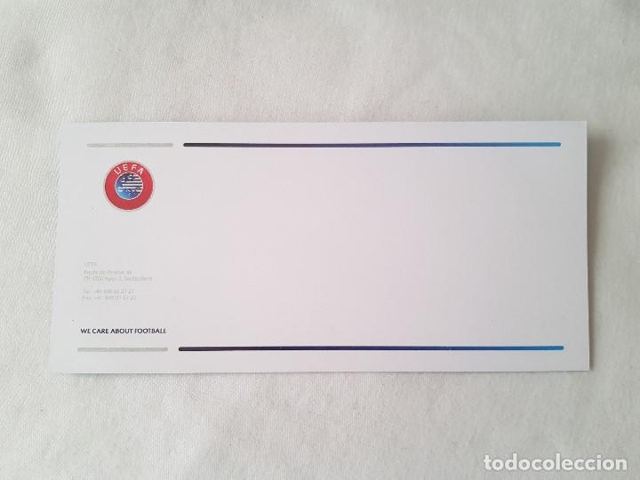 Coleccionismo deportivo: Postal tipo tarjeta de visita UEFA