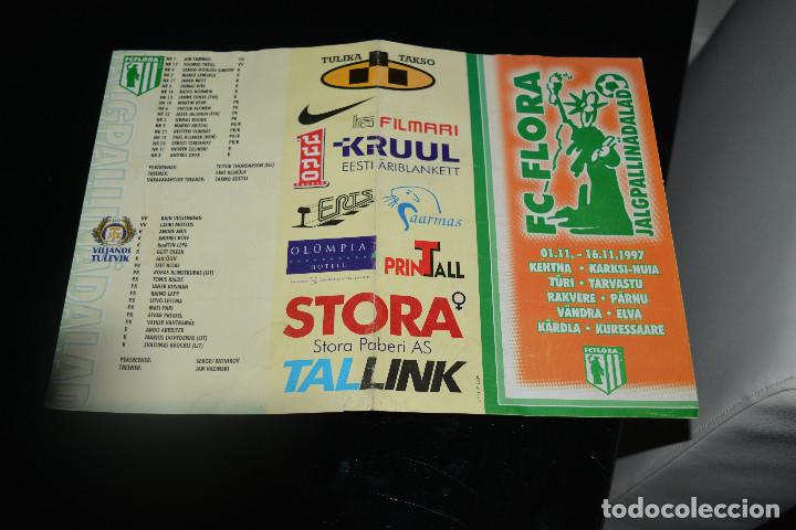 Collectionnisme sportif: DIPTICO DEL PARTIDO FC FLORA TALLIN-TJ VILJANDI TULEVIK, TEMPORADA 1997-98 LIGA DE ESTONIA