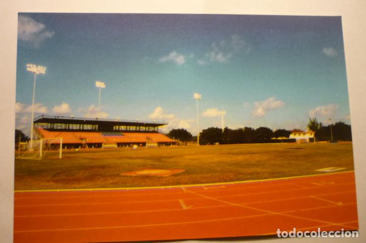 Coleccionismo deportivo: postal islas cayman - george town -futbol truman boden national stadium edic.limitada