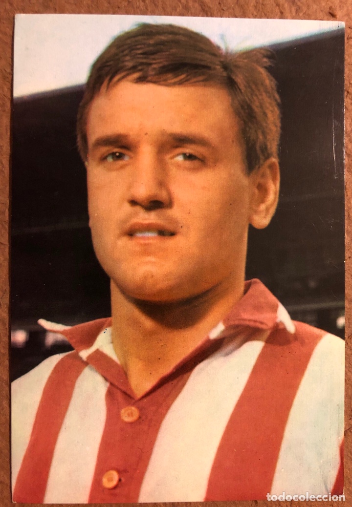 Collectionnisme sportif: FIDEL URIARTE (ATHLETIC CLUB BILBAO). POSTAL CIRCULADA BERGAS N&deg; 60. A&Ntilde;OS 60.