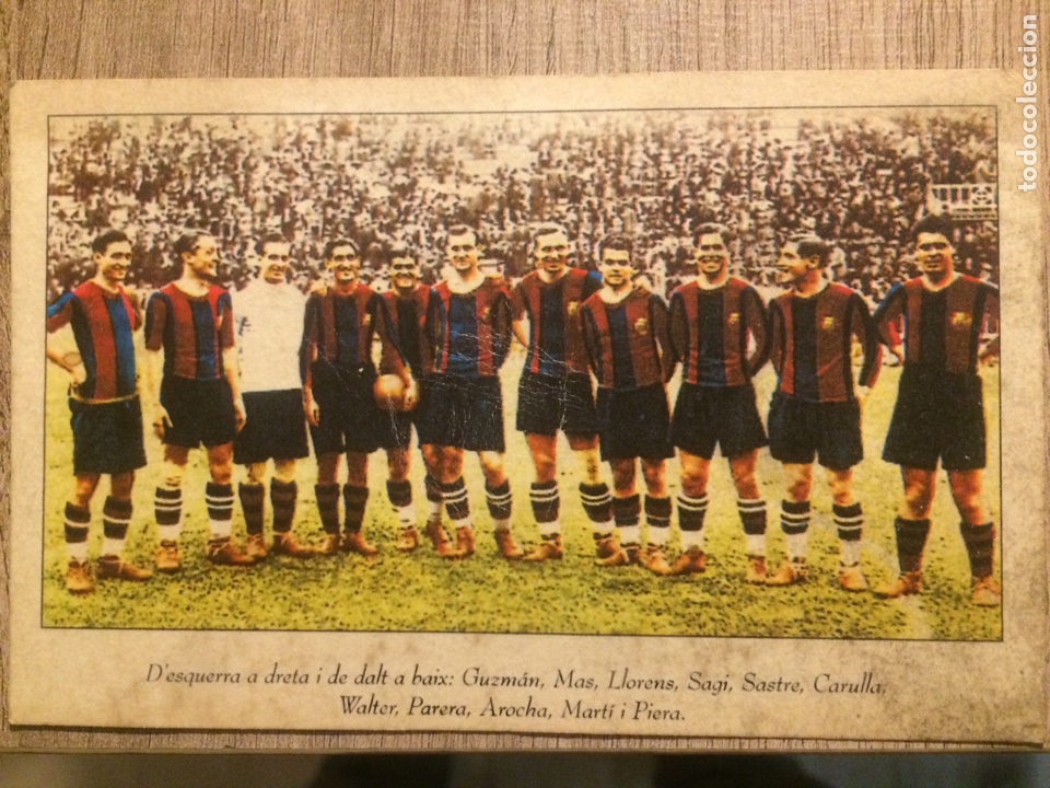 Colecionismo desportivo: POSTAL ORIGINAL -BAR&Ccedil;A A&Ntilde;OS 20-