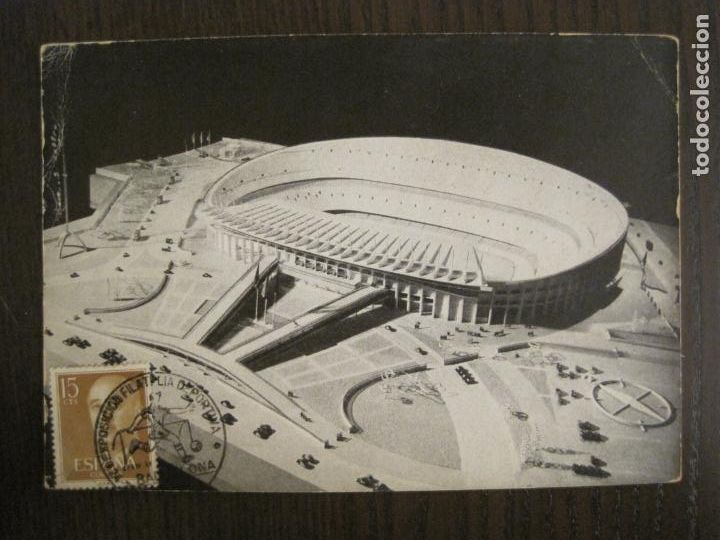 Sammelleidenschaft Sport: FC BARCELONA-MAQUETA NUEVO CAMPO C.F. BARCELONA-N&ordm;2-ED&middot;ARTIGAS-POSTAL ANTIGUA-VER FOTOS-(68.990)