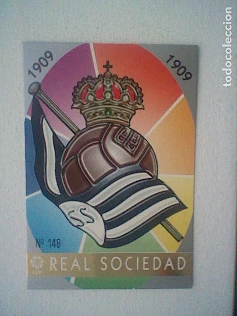 Collectionnisme sportif: ESCUDO 148 REAL SOCIEDAD FUTBOL MC LIGA 97 98 1997 TRADING CARD FICHAS LIGA