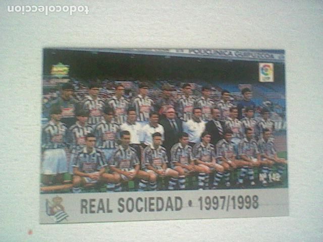 Collectionnisme sportif: PLANTILLA 149 REAL SOCIEDAD FUTBOL MC LIGA 97 98 1997 TRADING CARD FICHAS LIGA