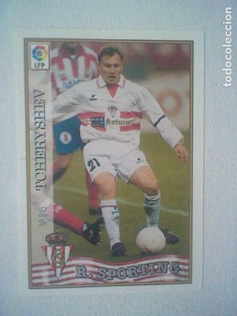 Coleccionismo deportivo: TCHERYHEV 315 SPORTING GIJON FUTBOL MC LIGA 97 98 1997 TRADING CARD FICHAS LIGA