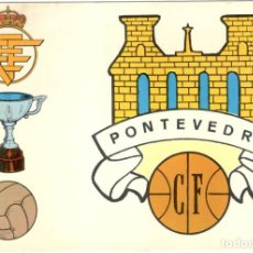 Coleccionismo deportivo: ESCUDO DEL PONTEVEDRA C.F. - 1968 - BERGAS - SIN CIRCULAR - 10X14,8 CM.