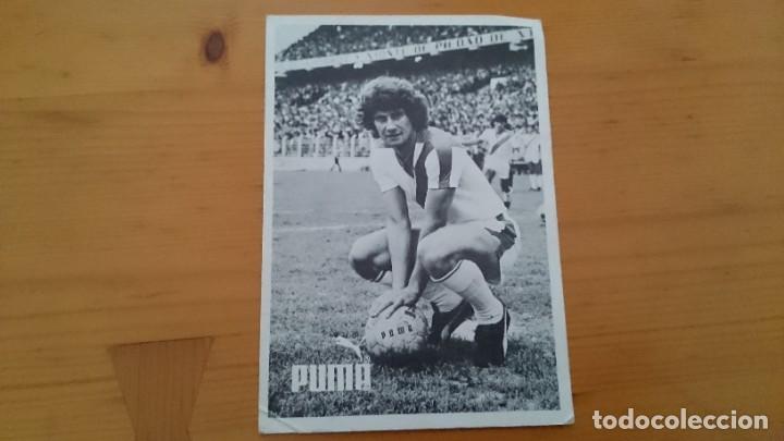 Coleccionismo deportivo: TARJETA FOTOGRAF&Iacute;A DE FERNANDO MORENA RAYO VALLECANO PUBLICIDAD PUMA