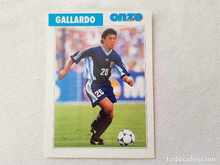 Sports collectibles: POSTAL MARCELO GALLARDO - RIVER PLATE, M&Oacute;NACO, ARGENTINA (FICHA ONZE MONDIAL)