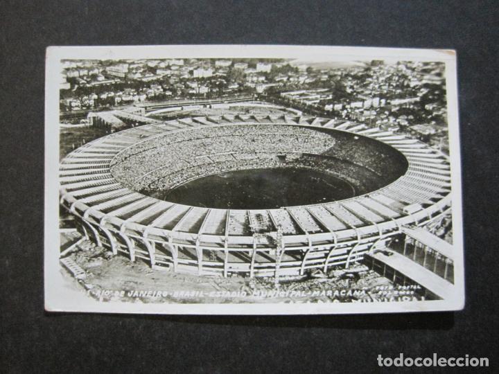 Sports collectibles: BRASIL-RIO DE JANEIRO-ESTADIO MUNICIPAL MARACANA-CAMPO FUTBOL-FOTOGRAFICA-POSTAL ANTIGUA-(74.443)