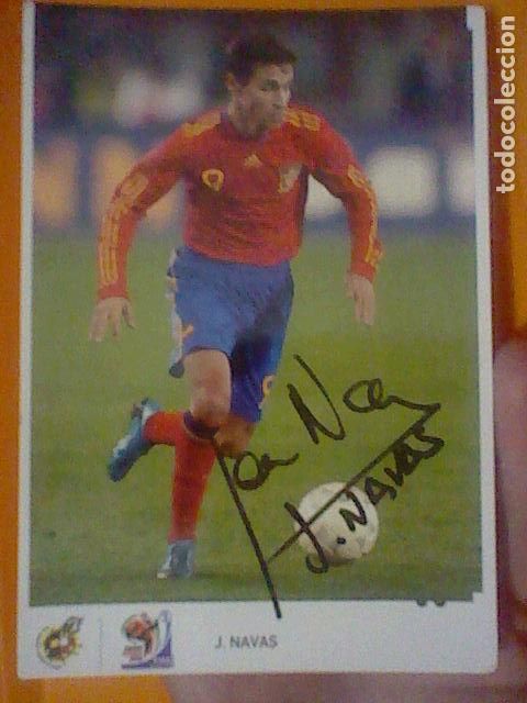 Sports collectibles: NAVAS CAMPEONES MVNDO 2010 POSTAL SC SOBADA AGVJEROS CHINCHETA FIRMA IMPRESA