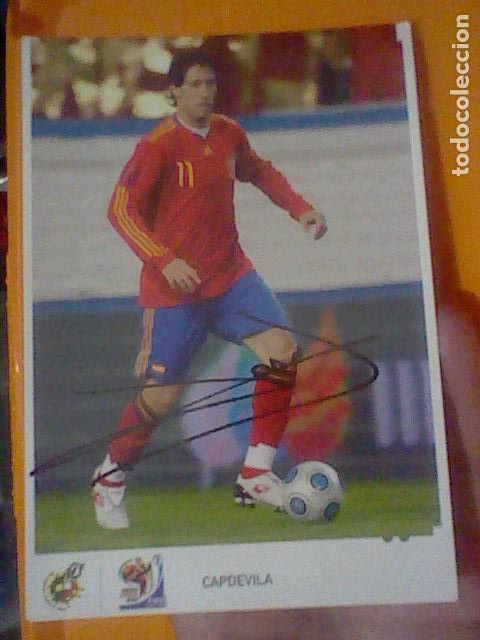Sports collectibles: CAPDEVILA CAMPEONES MVNDO 2010 POSTAL SC SOBADA AGVJEROS CHINCHETA FIRMA IMPRESA