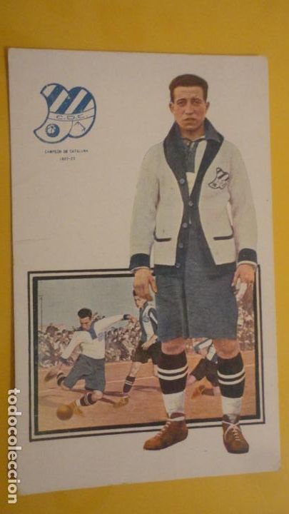 Sports collectibles: ANTIGUA POSTAL CHOCOLATE AMATLLER.N&ordm; 7. PELLICER.CLUB DEPORTIVO ESPA&Ntilde;OL BARCELONA.FUTBOL