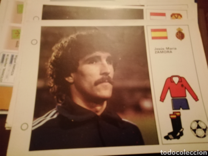 Sports collectibles: Mundial 1982. Fichas zamora y satrustegui. Cart&oacute;n.
