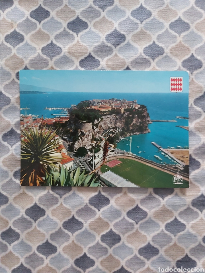 Sports collectibles: Postales de f&uacute;tbol Estadio de M&oacute;naco Principado de M&oacute;naco Francia