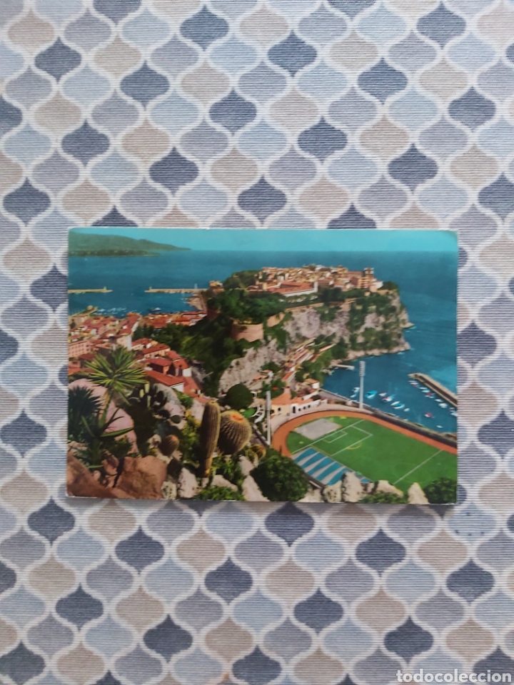 Sports collectibles: Postales de f&uacute;tbol Estadio de f&uacute;tbol de M&oacute;naco Principado de M&oacute;naco Francia