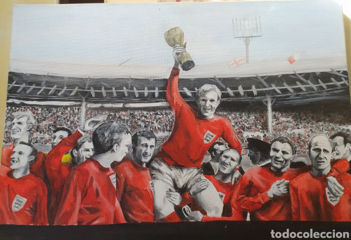 Coleccionismo deportivo: Oleo a&ntilde;os 70 England - Foto 1