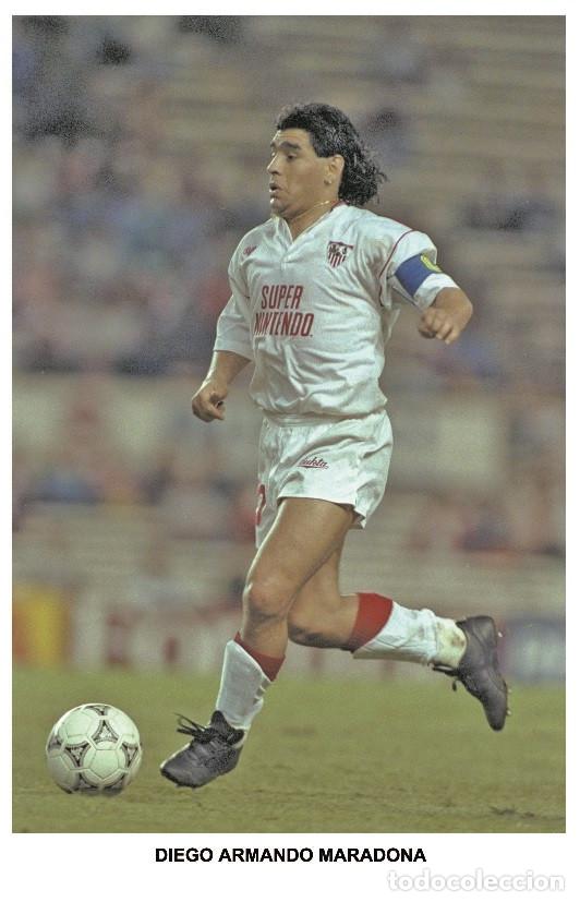 Sports collectibles: MARADONA - Legends of football series 2010 PHOTO postcard - Size 9x14 cm.