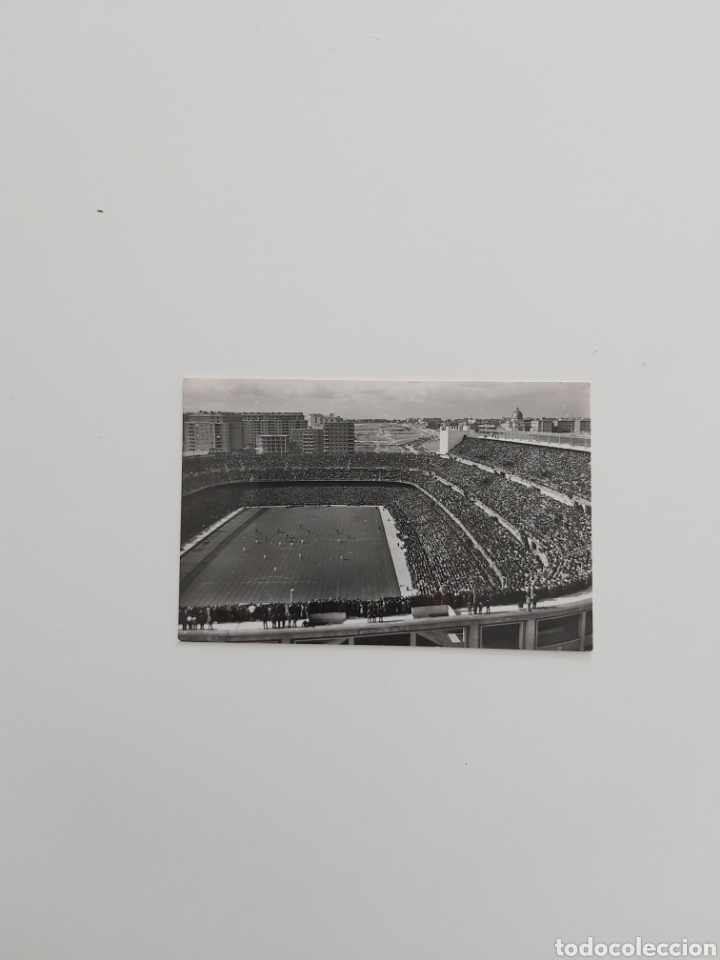 Colecionismo desportivo: Tarjetas postales en blanco y negro Estadio Santiago Bernab&eacute;u