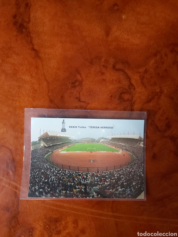 Colecionismo desportivo: XXXIX TROFEO &rdquo;TERESA HERRERA&rdquo;.ESTADIO DE RIAZOR-LA CORU&Ntilde;A.FOTO BLANCO.TARJETA POSTAL