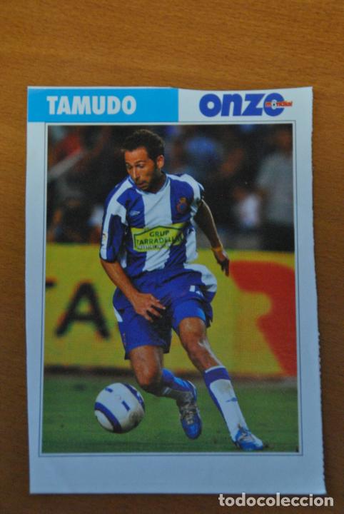 Sports collectibles: Ficha de la revista ONZE de Tamudo con Espa&ntilde;ol - Espanyol - goly