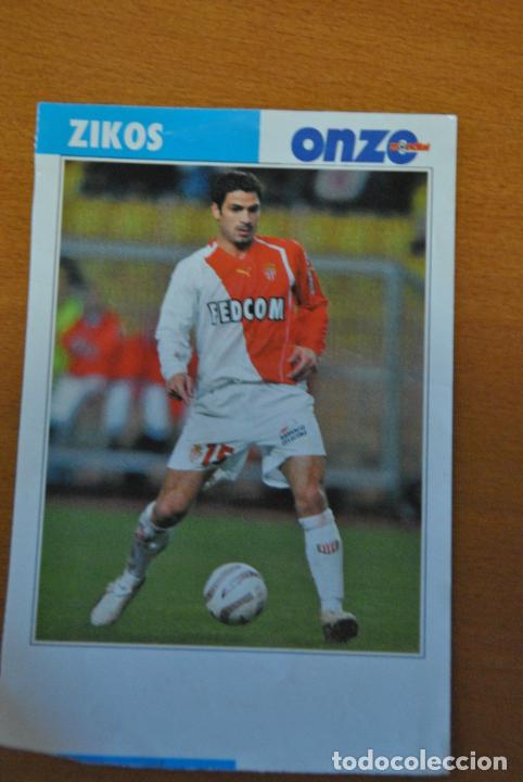 Sports collectibles: Ficha de la revista ONZE de Zikos con Monaco - goly